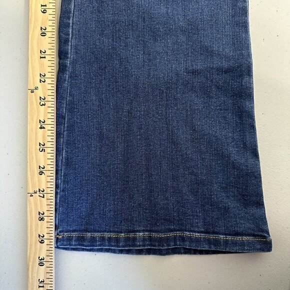 J Jill York Boot Cut Blue Jeans Size 14 Stretch Denim Pockets Mid-Rise - Picture 8 of 11